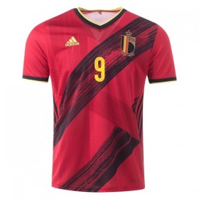 Fotballdrakt Belgia Romelu Lukaku 9 Hjemmetrøye Euro 2020 Kortermet
